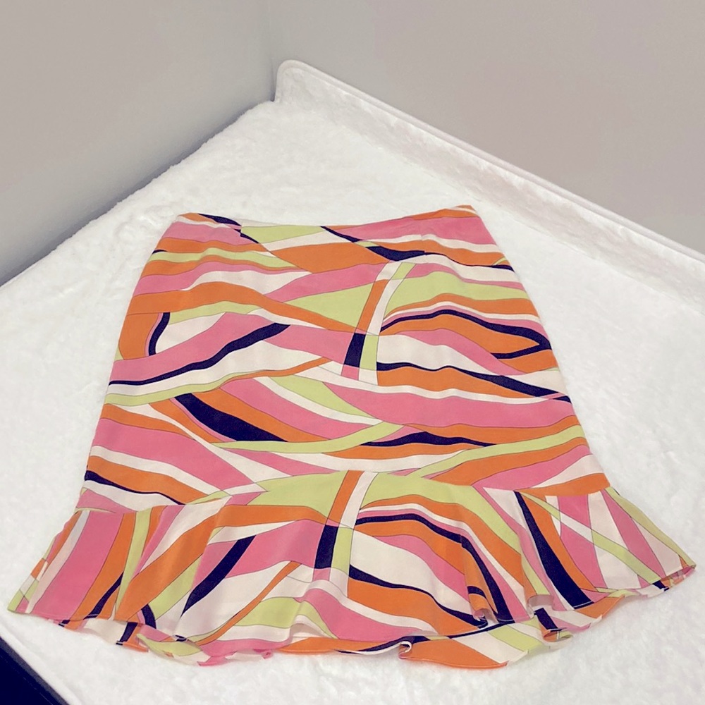 Vtg 90s-00s Talbots silk skirt, Sz 8 petite